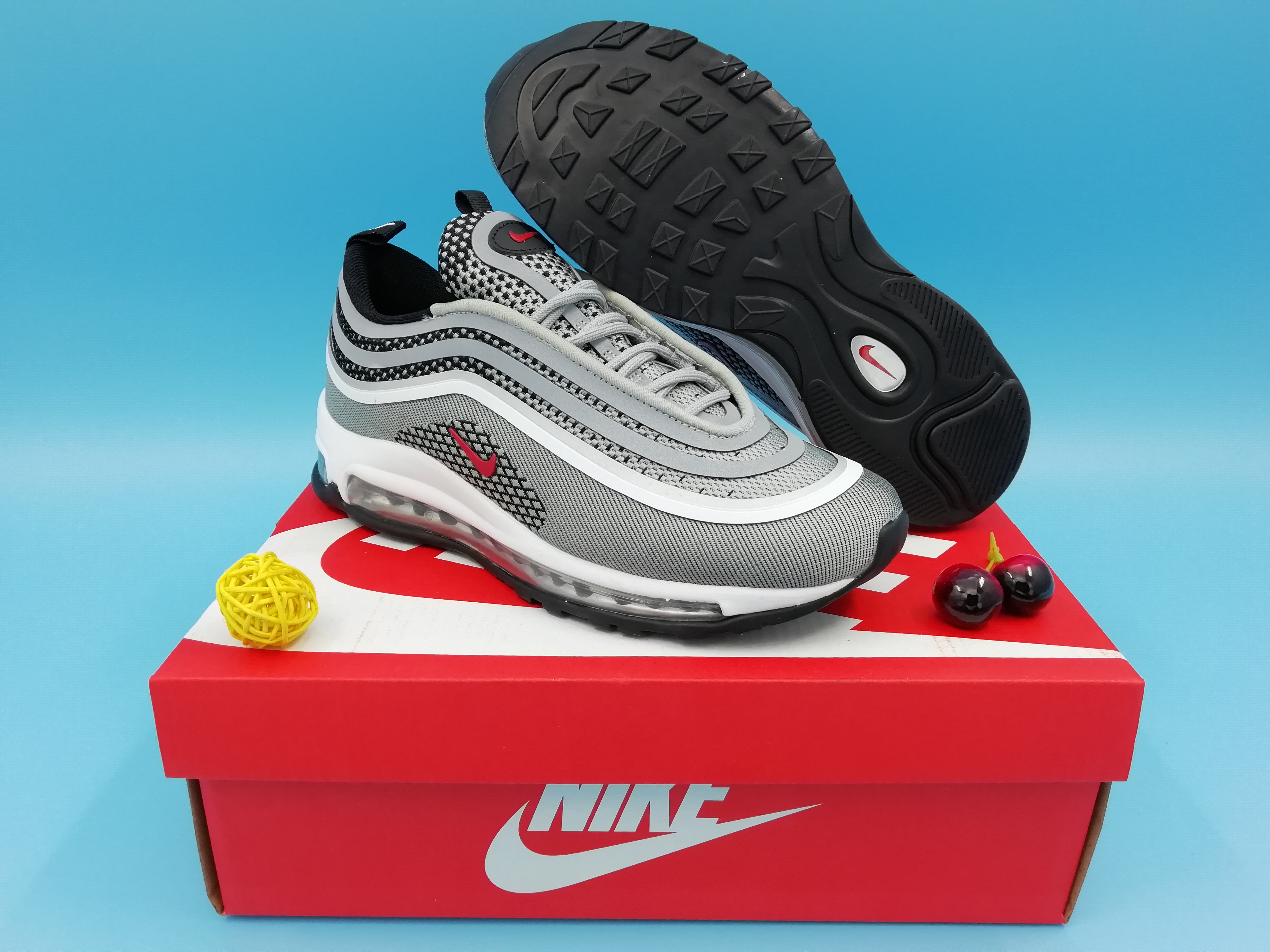 2019 Nike Air Max 97 Silver White Black Shoes - Click Image to Close